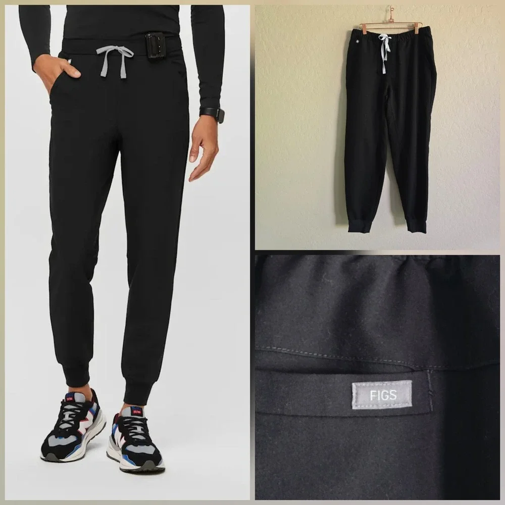 Figs Men's Tansen Jogger Scrub Pants Black Size Medium